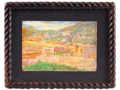 RUSSIAN LANDSCAPE OIL PAINTING BY RICHARD ZOMMER. Richard Karlovich Zommer, Russian, German 