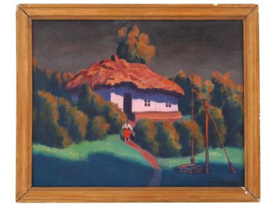 UKRAINIAN LANDSCAPE PAINTING BY EVGENY AGAFONOV. Evgeny Andrevich Agafonov, Ukrainian, 1879 to 