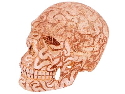 VINTAGE CARVED ROCK CRYSTAL SKULL FIGURINE. A vintage carved rock crystal figurine designed as 