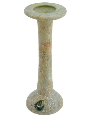 RARE ANCIENT ROMAN EMPIRE PLAE GREEN GLASS VESSEL. An Ancient Roman pale green glass 
