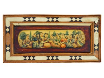 MINIATURE ANTIQUE PERSIAN PAHLAVI EMPIRE ARTWORK. A miniature Persian Reza Pahlavi Empire period 