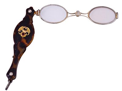 WWII TYPE GERMAN FOLDING LORGNETTE THEATER GLASSES. A WWII type Nazi German folding lorgnette 