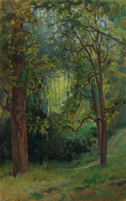 Морозов К.Ф. (1894–1990) - Этюд "Летний день в лесу". СССР, 1960-е годы
фанера, масло
22 Х 14,8 см 