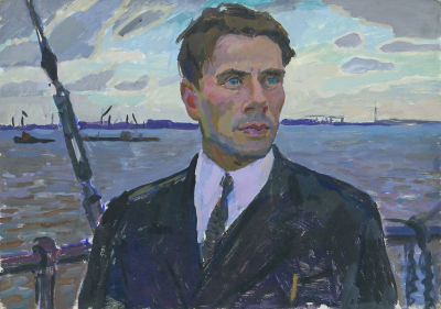 Фролов Ю.Л. (1925 г.р.) - Мужской портрет из серии "Камчатский край и его жители". СССР, 1960-е 