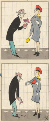 Федоров Ю.Н. (1930 - 1975 гг.) - Отказ. Карикатура для журнала "Крокодил" (№23 за 1960 год) СССР 