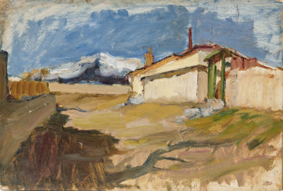 Средняя Азия. Мидлер Виктор Маркович (1888–1979) (?) 
СССР, 1948 год. Бумага, масло. 22 Х 32 см 