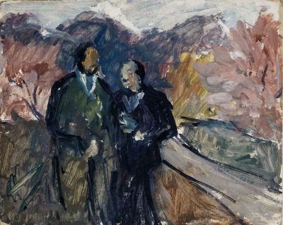 Руднев А.М. (1913–1972 гг) - Дворянское гнездо. СССР, 1955 г. Картон, масло. 40 Х 49 см. 
Руднев 