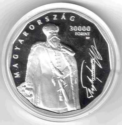 30 000 форинтов Венгрия. 2024 
В капсуле, с сертификатом. 175-я годовщина казни Лайоша Баттьяни 