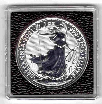 Унция серебра. Британия. 2021 Популярная инвестиционная монета