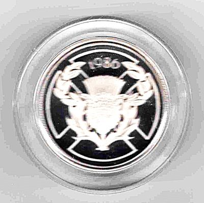 2 фунта. Великобритания. 1986 XIII Игры Содружества. В коробке, с сертификатом. Вес 16 граммов. 