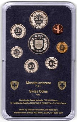 Набор монет Швейцария. 1983 Набор монет. Качество ПРУФ.