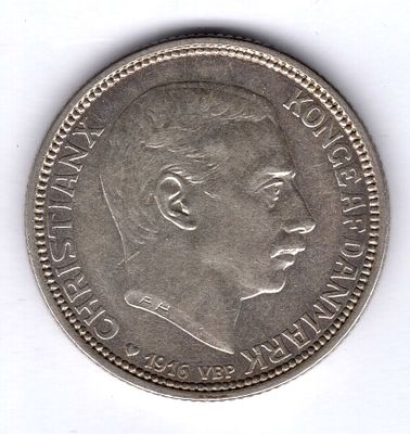 2 кроны Дания. 1916