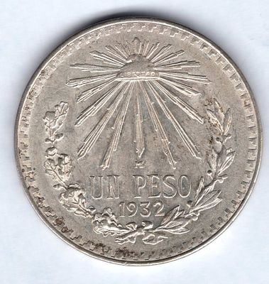 1 песо. Мексика. 1932