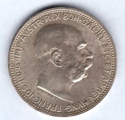 1 крона Австро-Венгрия. 1915 
Редкий год!