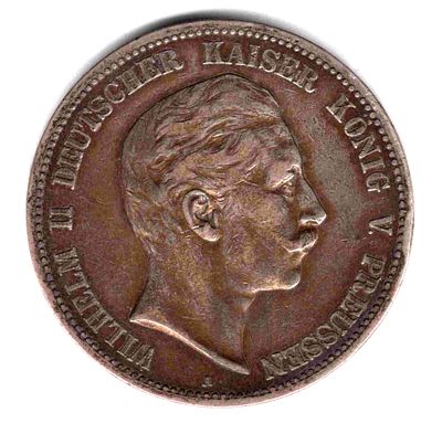 5 марок. Германия. Кайзер Вильгельм. 1903