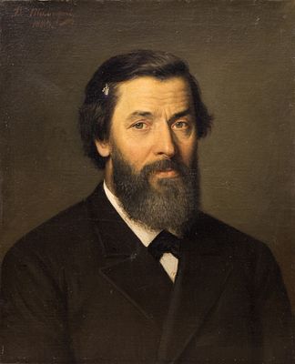 Тимофеев В. Т.(1835- не ранее 1914) - Мужской портрет. Россия, 1883 год. Холст, масло. 62 Х 50,5 