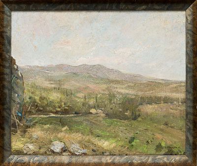 Никритин С.Б.(1898–1965) - Крымский пейзаж. СССР, 1955 год. Холст на фанере, масло. 50 Х 60 см. 