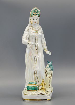 Скульптура ‭&laquo;Хозяйка медной горы&raquo;. СССР, Дулевский фарфоровый завод (ДЗ &laquo;Дулево&raquo;), 1961 г. 