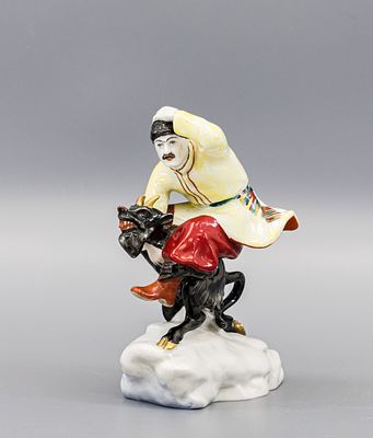 Скульптура &laquo;Вакула на черте&raquo;. СССР, Ленинградский завод фарфоровых изделий (ЛФЗИ), 1960-е гг. 