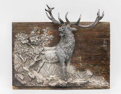 Панно с изображением оленя. Германия, кон. XIX – нач. XX в. 
Автор модели Георг Боммер (Georg 