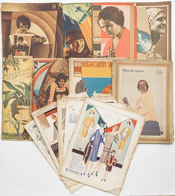 Подборка из 8 номеров &laquo;Женского журнала&raquo; за 1929 г. (№№ 1, 3-6, 8, 10, 12). Приложены 24 стр. 