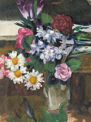 Миллер Г. Л.(1899-1963) - Натюрморт. СССР, 1939 год. Картон, масло. 28,5 Х 21,5 см Миллер Григорий 