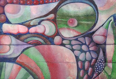 Макина М.М.(1920-2005) - Абстрактная композиция. СССР, 1962 г. Бумага, акварель, гуашь. 10 Х 14 см 