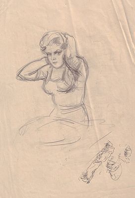 Пинкисевич П.Н.(1925–2004 гг) - Два рисунка. СССР, 1950-1960-е годы. Бумага, тушь. Бумага 