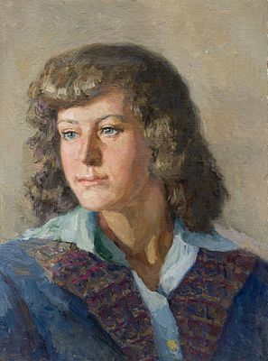 Смирнов Г. Б.(1908-1981) - Ксюшенька. СССР, 1980 г. Холст на картоне, масло. Смирнов Глеб Борисович 