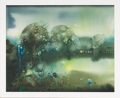 Норкуте В. В.(1949 г.р.) - Бездна. 1991 г. Бумага, акварель. В раме, стекло.