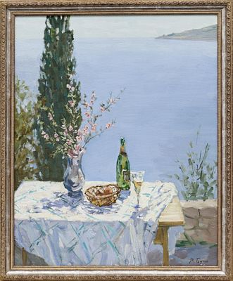 Бутко В.Н.(1978 г.р.) - Крымский натюрморт. Гурзуф. Россия, 2009 г. Холст, масло. 85 Х 70 см. В 