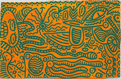 Выгорание. Мистер Стриха 
Россия, 2020 год. Картон, акрил. 22 Х 34 см