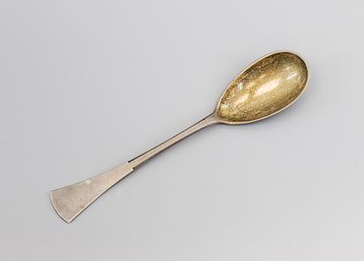 Ложка десертная. Австро-Венгрия, Будапешт, 1872-1922 гг. 
Серебро 800&deg;, штамп, золочение. 