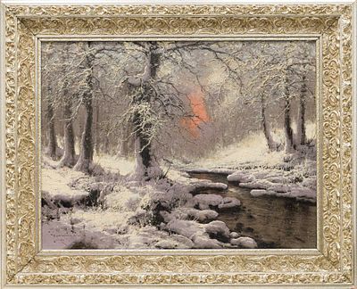 Ласло Неогрэди / Laszlo Neogrady (1896–1962) - Зимний пейзаж. Западная Европа, Австрия, пер. пол. — 