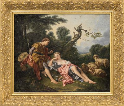 Неизвестный художник - Копия с картины Франсуа Буше &laquo;Спящая пастушка&raquo;. Западная Европа, начало ХIХ 