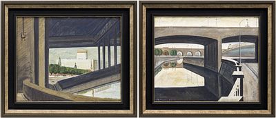 Обросов И.П.(1930–2010 гг) - Диптих &laquo;Москва&raquo;. СССР, 1980-е гг. Оргалит, темпера. 44 Х 53 см. 