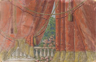 Леднев-Щукин П.Е.(1885 - 1981 гг) - Эскиз занавеса. Россия, начало ХХ века. Картон, смешанная 