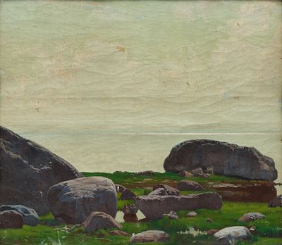 Далькевич М.М.(1861–1941) - Камни. Россия, перв. треть ХХ века. Холст (без подрамника), масло. 60 Х 