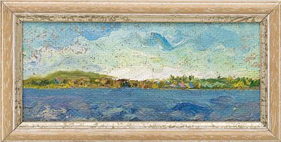 Этюд. Филиппов Ю. 
СССР, 1970-е гг. Картон, масло. 7,8 Х 17,5 см. В раме