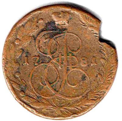 5 копеек. 1781 
ЕМ