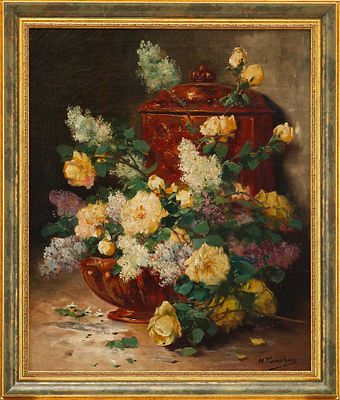 Картина «Розы и сирень». Henry ConchoisЕвропаПоследняя четверть XIX векахолст, масло65 см х 54 