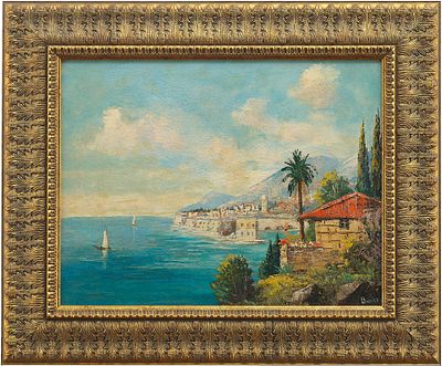 Картина «Вид Сорренто, близ Неаполя». BurtekXX векхолст, масло27 см х 35 смНа картине изображён 