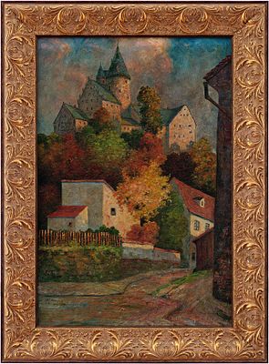 Картина «Замок Шварценберг». К. Hippe1957холст, масло48,5 см х 33 смКартина «Замок Шварценберг» 