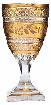 Бокал стиле неоампир. БогемияПоследняя четверть XIX векастекло, огранка, шлифовка, гравировка 