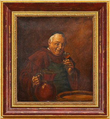 Картина &laquo;Добрая капля&raquo;. О. BergmannГерманияНачало XX векахолст, масло28,5 см х 25,5 см Портрет 