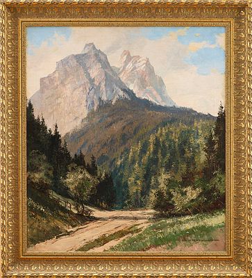 Картина &laquo;Заросшая дорога к ущелью Холленталь&raquo;. Ernst Carl Walter RetzlaffЕвропавторая треть ХХ 