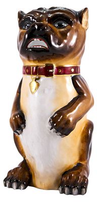 Кувшин &laquo;Бульдог&raquo;. ЕвропаXIX векфарфор, роспись, глазурь27,5 см х смКувшин в форме бульдога. 