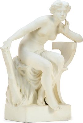 Скульптура Терпсихора бисквит авт. Е. Tell мастерская Ф.Голдшейдера, Австрия нач. ХХ в. Н-48 см. 