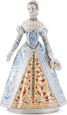 Скульптура Екатерина Медичи фарфор, Шайбе-Альсбах (Scheibe-Alsbach) Германия 1925-72 гг. Н-27,5 см.