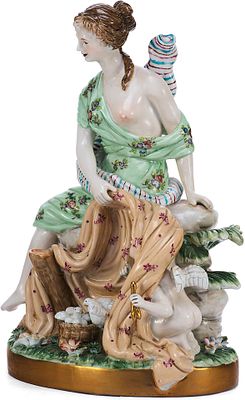 Скульптура Нимфа Мейсен Meissen фарфор Германия 1900-е г. ЕвропаНачало XX векароспись 